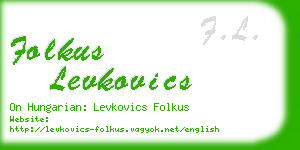 folkus levkovics business card